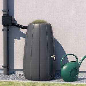 Statinė 200 ltr su pajungimu prie lietvamzdžio, antracito spalvos